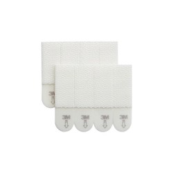 Lot de 8 Languettes Adhésives Tableaux Déco Command Blanc