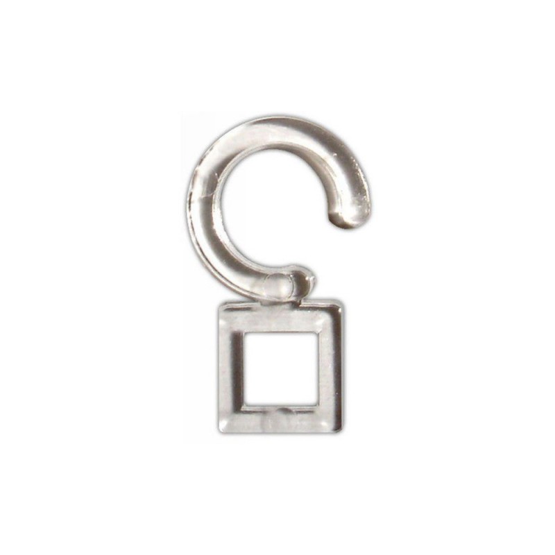 Agrafes de tringle à rideau design 35 Mm en pastique transparent