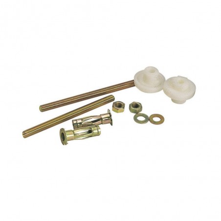 Lot de 2 Fixations Pour Lavabo à Paroi Creuse + Chevilles L.0.38 X H.110 Cm