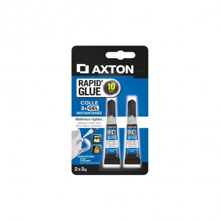 Lot de 2 colles glue gel Rapid' AXTON