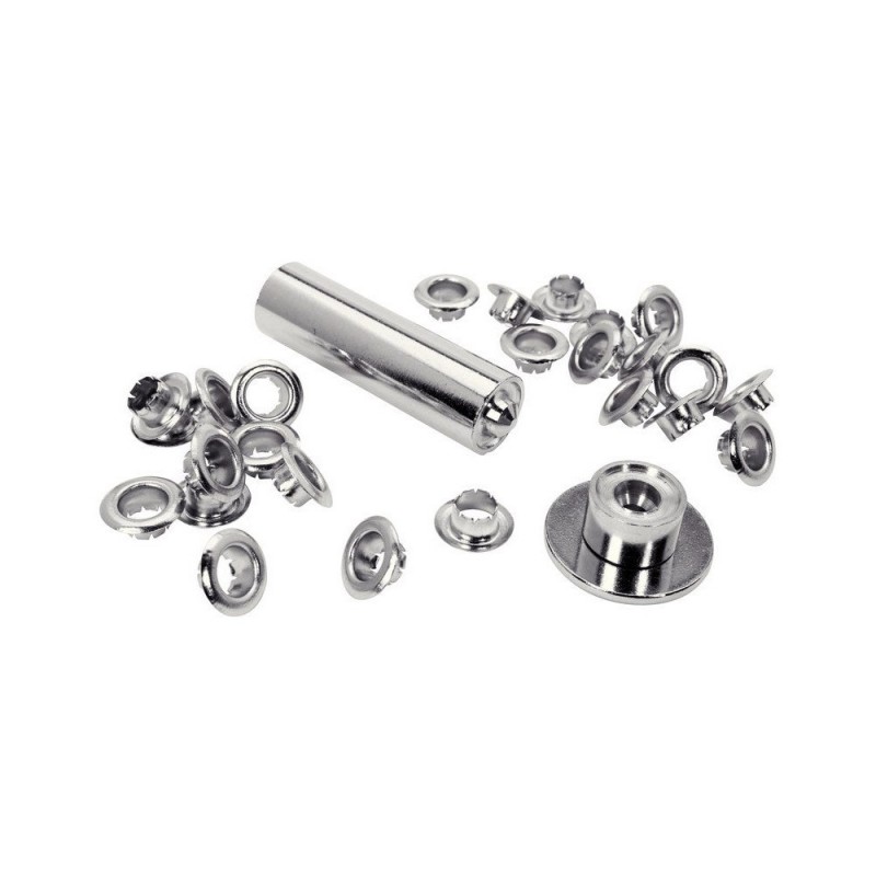 Lot de 25 illets acier Diam.6 Rapid