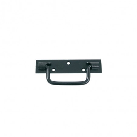 Poignée Sur Platine à Bout Carré L 120 Acier Noir Pré-Peint