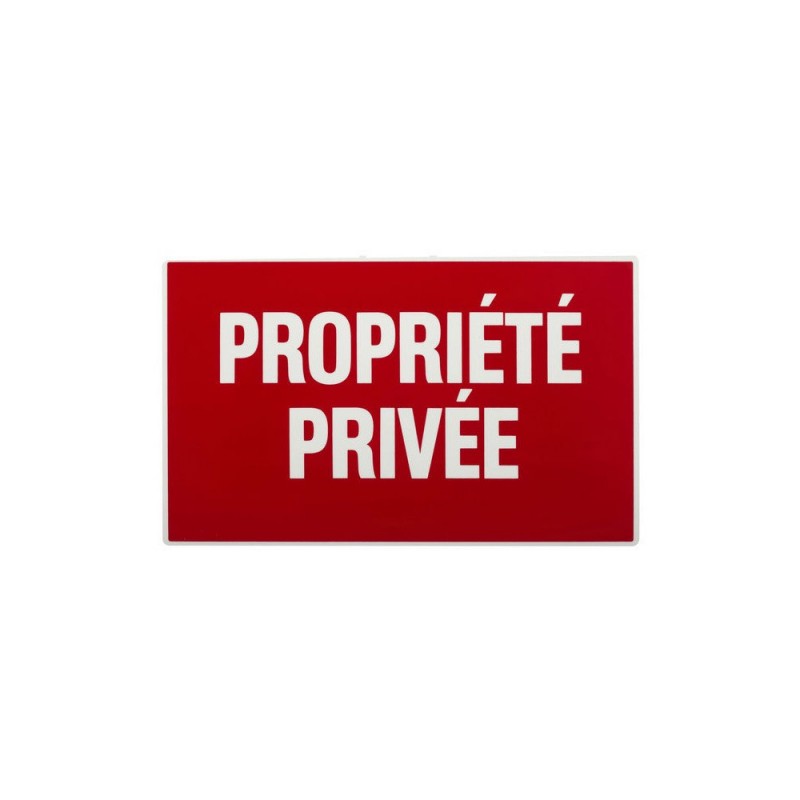 Plaque Propriété Privée En Plastique
