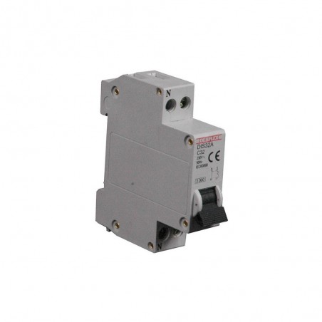 Disjoncteur phase + neutre 32 A