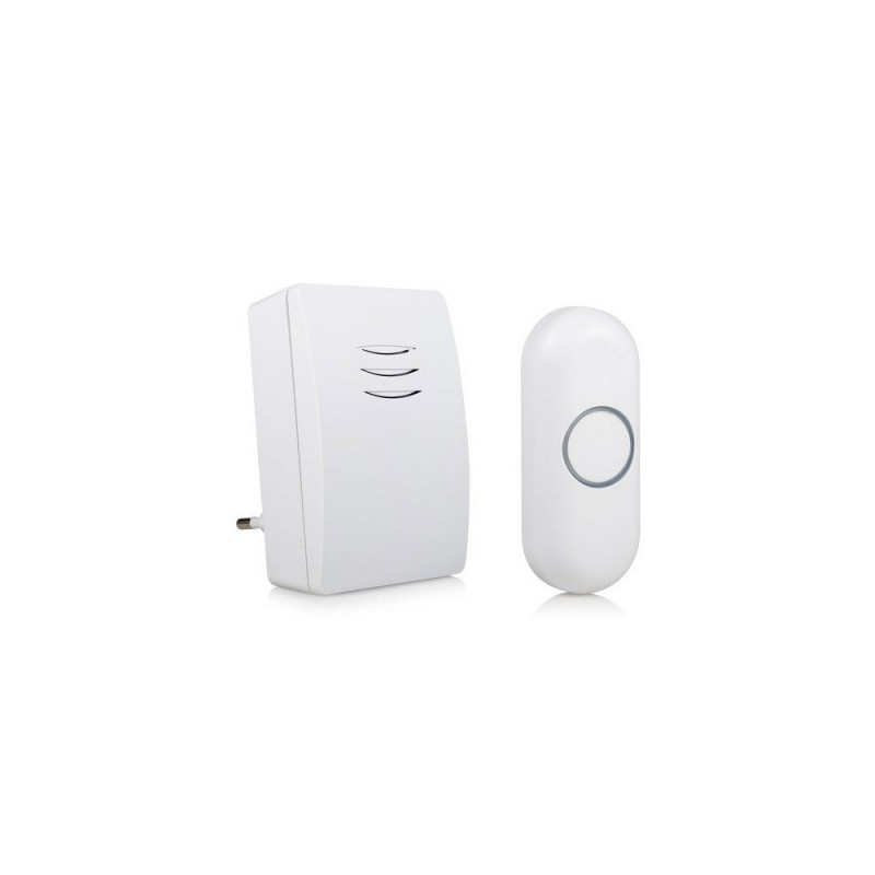 Sonnette sans fil Byron Enfichable Dby Blanc