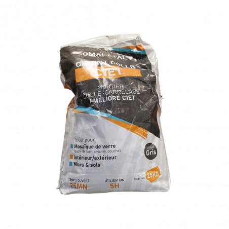 Ciment colle C1te gris 25 kg intérieur/extérieur -  - meilleure qualité