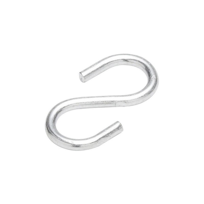 Lot de 4 Esses égales Ouvertes Acier Zingué Standers L.30 X L.15.5 X Ep.3 Mm