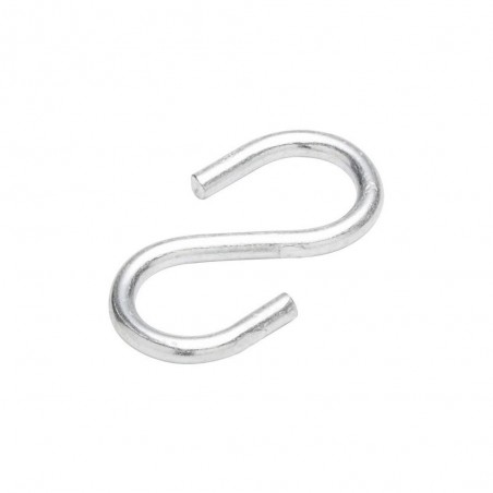 Lot de 4 Esses égales Ouvertes Acier Zingué Standers L.30 X L.15.5 X Ep.3 Mm