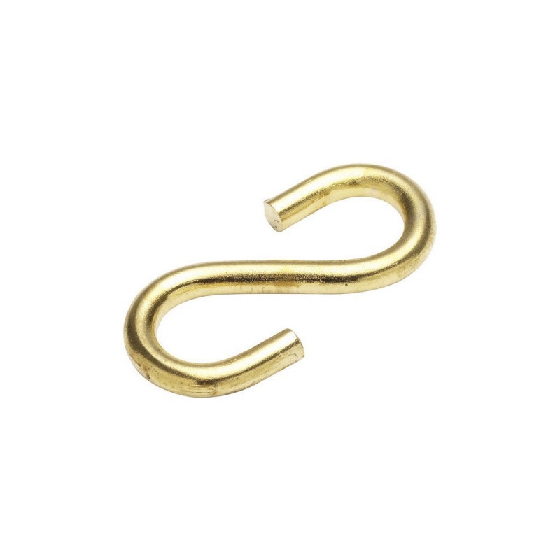 Lot de 4 Esses égales Ouvertes Acier Laitonné Standers L.30 X L.15.5 X Ep.3 Mm