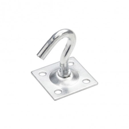 Crochet Fixe Et Platine Acier Zingué Standers Diam.8 X L.45 X L.45 Mm