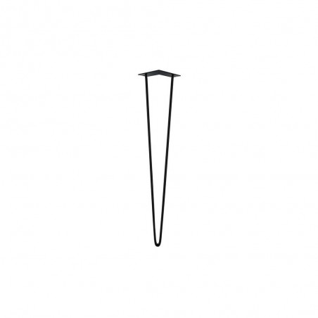 Pied de table DESIGN CIME fixe acier époxy noir