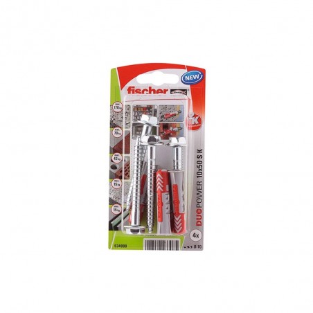 Chevilles Et Tirefonds Fischer Diam.10 X L.50 Mm