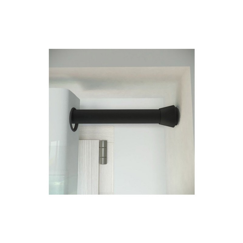 Kit de Tringle à Rideau Yuko Diam. 28 Mm Noir Mat 240X380 Cm