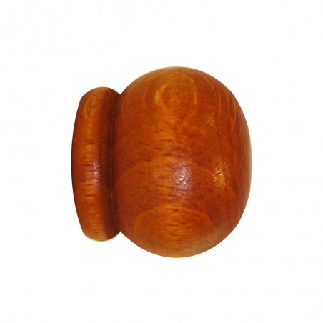 Lot de 2 Embouts Inspire Merisier Verni Pour Tringle à Rideau Bouchon Diam.28