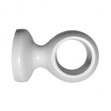 Support avec perçage 35 Mm blanc satiné