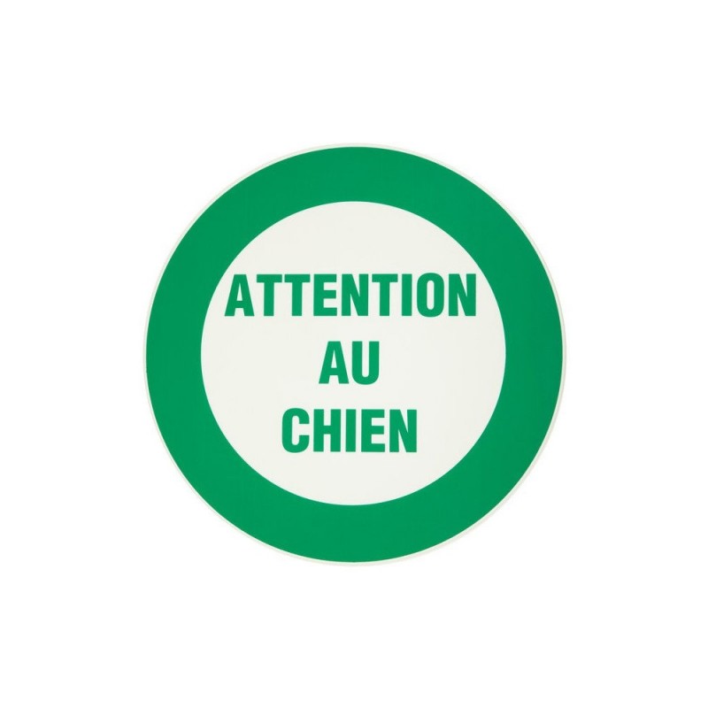 Disque Attention Au Chien En Plastique