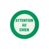 Disque Attention Au Chien En Plastique