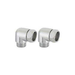 Lot de 2 raccords equette male femelle 15x21 écrou chrome