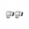 Lot de 2 raccords equette male femelle 15x21 écrou chrome