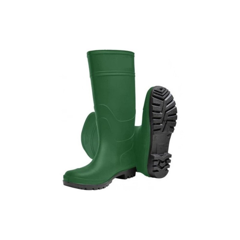 Botte de sécurité verte en PVC