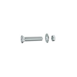 Lot de 12 Boulons Tête Cylindrique Acier Zingué L.15 X Diam.6 Mm Standers