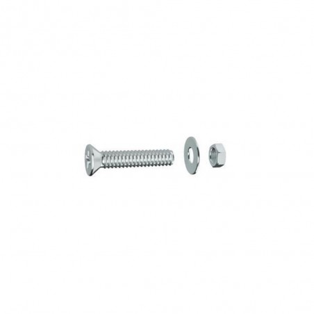Lot de 12 Boulons Tête Cylindrique Acier Zingué L.15 X Diam.6 Mm Standers