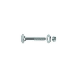 Lot de 2boulons tête ronde et cou carré acier zingué L.60 X Diam.8 Mm Standers