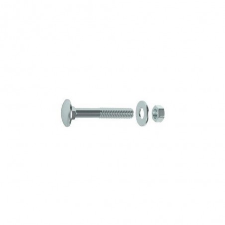 Lot de 2boulons tête ronde et cou carré acier zingué L.60 X Diam.8 Mm Standers