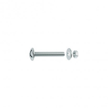 Lot de 20 boulons tête ronde acier zingué L.10 X Diam.4 Mm Standers