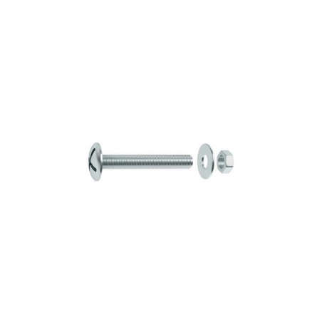 Lot de 10 boulons tête ronde acier zingué L.30 X Diam.5 Mm Standers