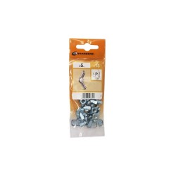 Lot de 15 écrous Oreilles Acier Diam.5 Mm Standers