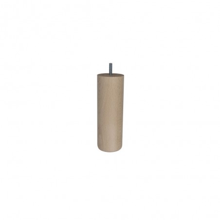Pied De Lit - Sommier Cylindrique Fixe Hê tre Brut Blanc - Beige - Naturels 20Cm