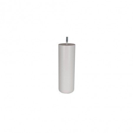 Pied Lit - Sommier Cylindrique Fixe Hê tre Laqué Blanc