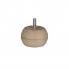 Pied De Meuble Boule Fixe Hê tre Brut Blanc - Beige - Naturels 4 Cm