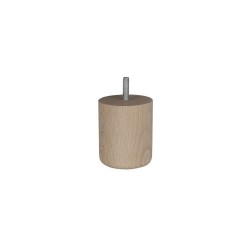 Pied De Meuble Cylindrique Fixe Hê tre Brut Blanc - Beige - Naturels 8 Cm