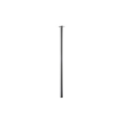 Pied de table Cylindrique Fixe Acier Brossé Gris 80 Cm
