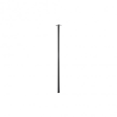 Pied de table Cylindrique Fixe Acier Brossé Gris 80 Cm