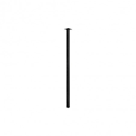 Pied de table Carré Fixe Acier époxy Noir 80 Cm