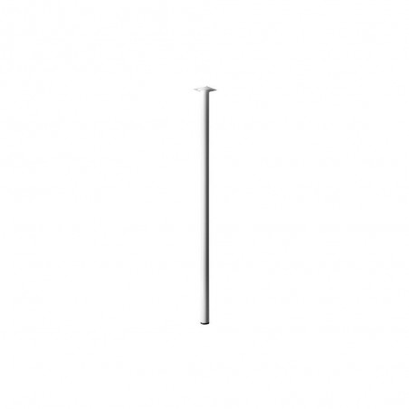Pied de table Cylindrique Fixe Acier époxy Blanc 80 Cm