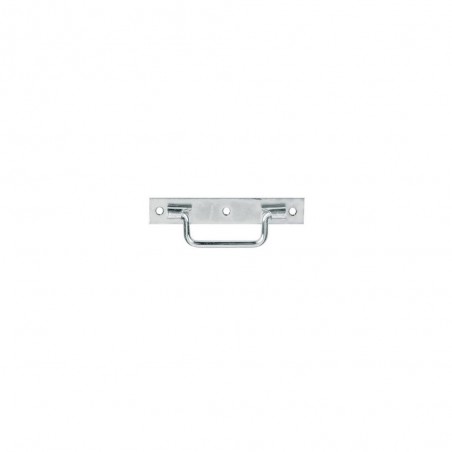 Poignée sur platine à bout carré L 120 Acier Zingué Blanc -  - meilleure qualité