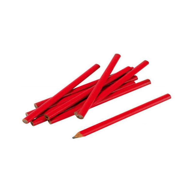 Lot de 12 crayons de menuisier