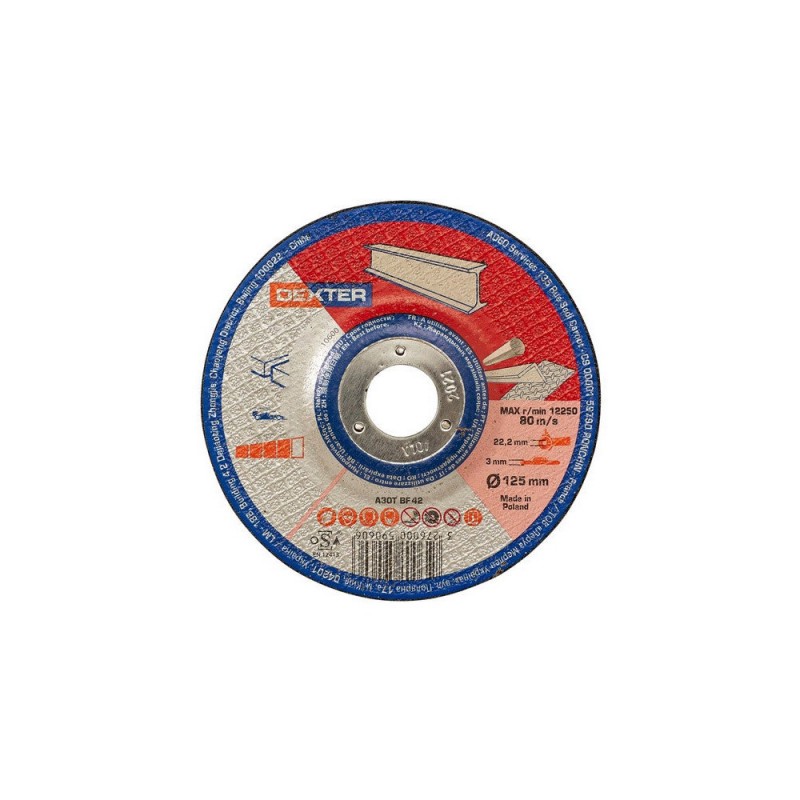 Disque métal acier acier 125x3x222