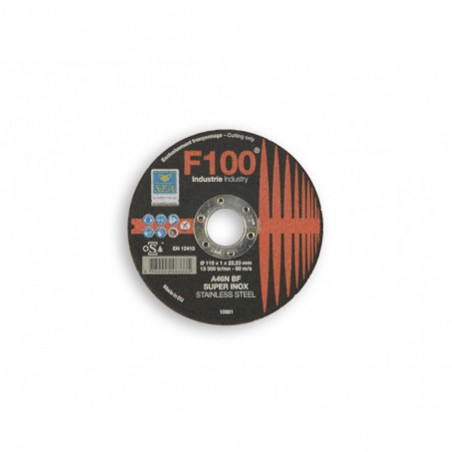 Meule F100 D350x4x254 plat Métaux acier inox uc25