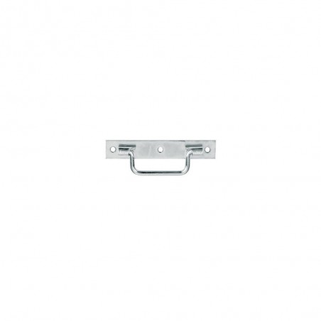 Poignée Sur Platine à Bout Carré L 140 Acier Zingué Blanc