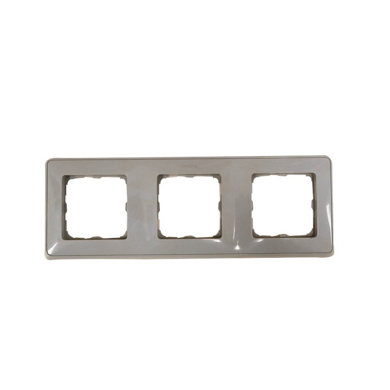 Cariva plaque 3 postes gris