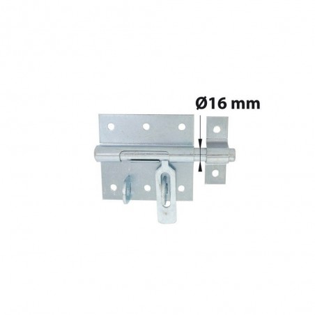 Verrou à Levier Verrou De Box Porte Cadenas + Gâche Afbat Acier Zingué Gris