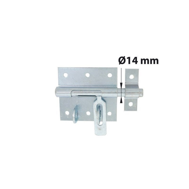 Verrou à Levier Verrou De Box Porte Cadenas + Gâche Afbat Acier Zingué Gris