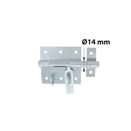 Verrou à Levier Verrou De Box Porte Cadenas + Gâche Afbat Acier Zingué Gris