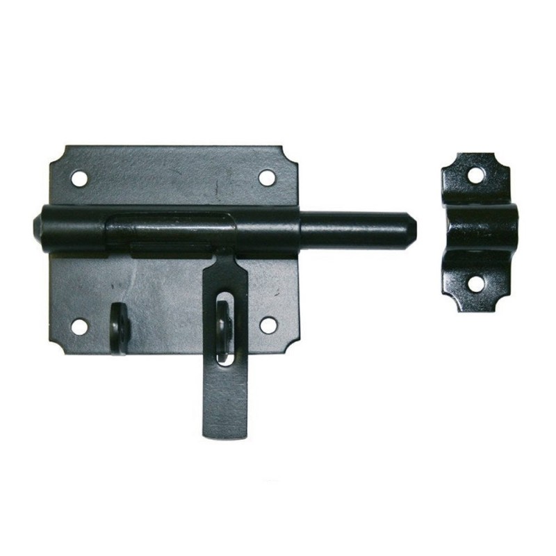 Verrou De Box Porte Cadenas Acier Prépeint H.70 X L.150 X P.26 Mm