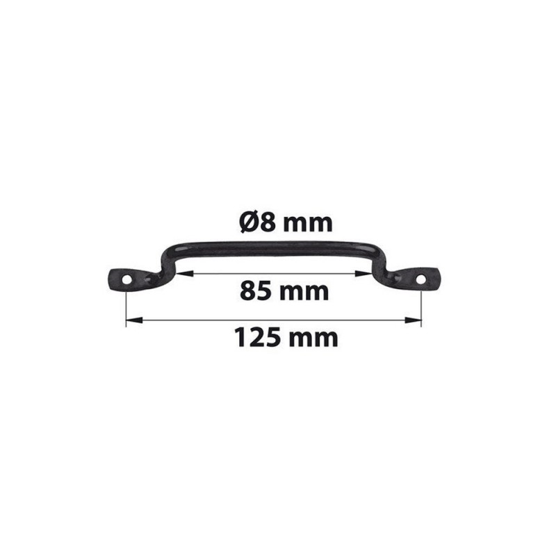 Poignée Fil L. 140 Mm Afbat Acier Noir Mat